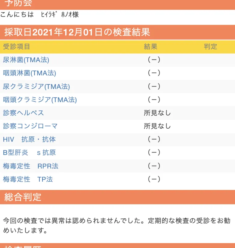 今月も異常なしです